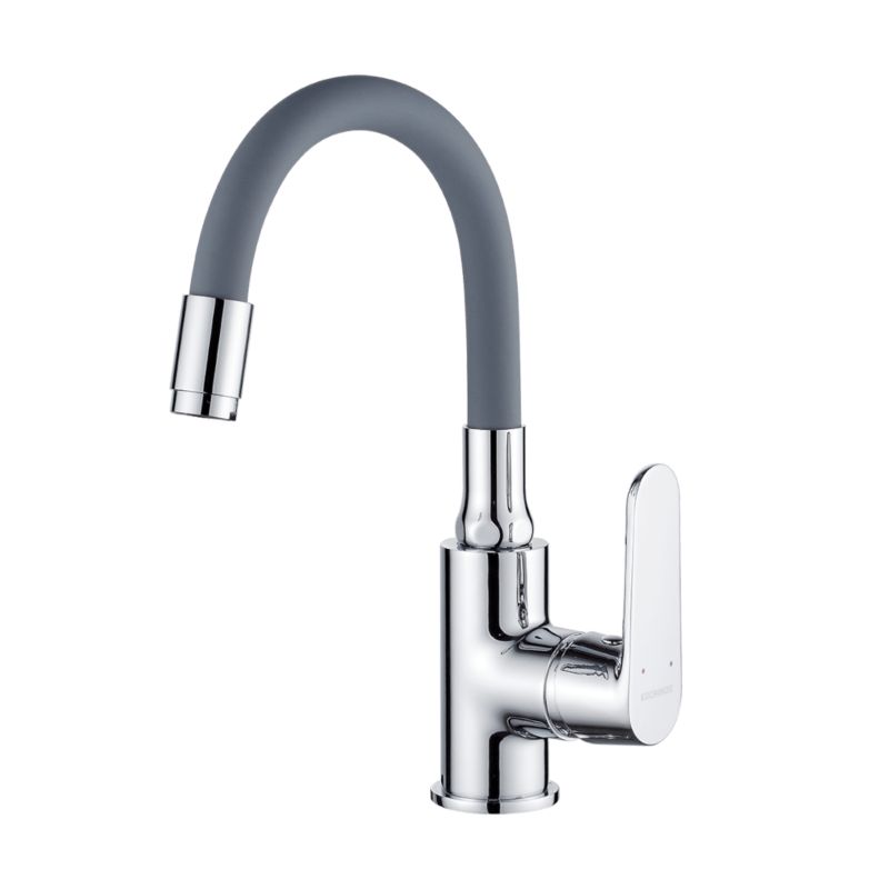 Bateria Umywalkowa Kuchinox stojąca Dima elastyczna wylewka Szara 1 szt.