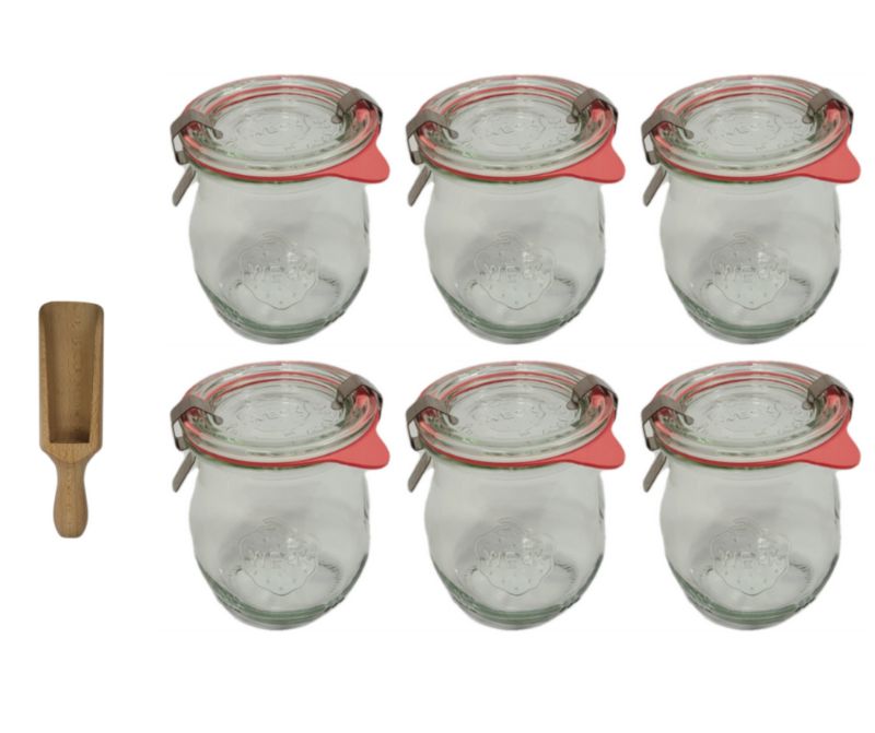 Słoiki MODO24 Weck 220 ml fi 60 tulip szklane wieka gumki 6 kpl.