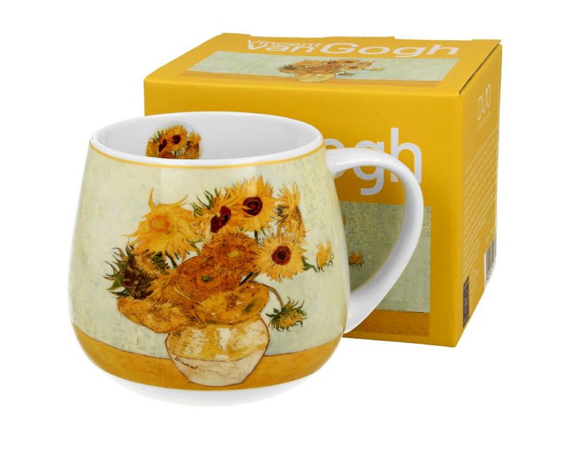 Kubek Baryłka Van Gogh Słoneczniki DUO porcelanowy z obrazem 430 ml 1 szt.