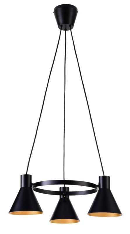 Żyrandol Candellux More czarno-złoty wym: 100 x 55 x 55 cm 3xE27 x 40W 1 szt.