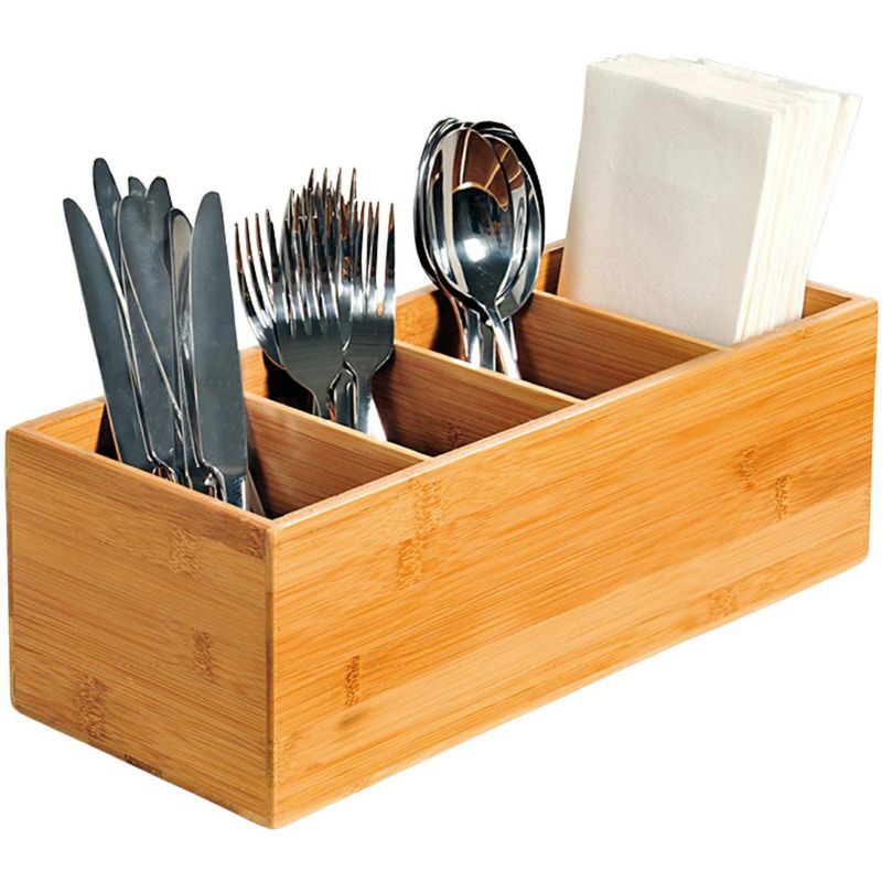 Organizer na sztućce KESPER bambusowy z przegrodami 35x15 cm 1 szt.