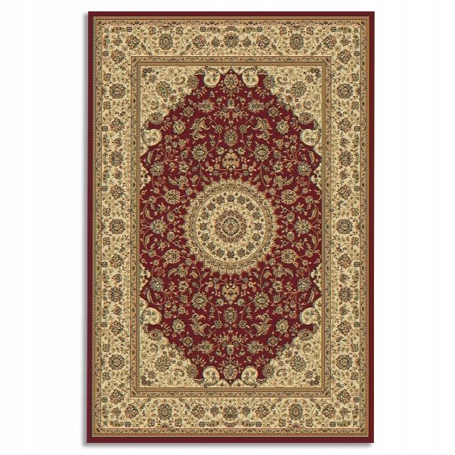 Dywan Seta Hali Venezia Klasyczny Kremowo-Czerwony 80x150 cm 1 szt.