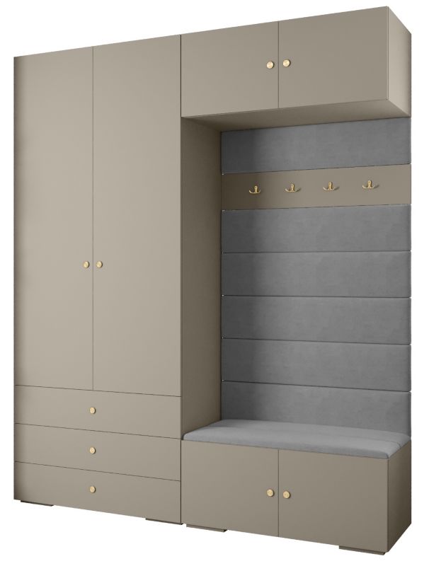 Garderoba do przedpokoju Abiks INOVA 2 Z12 kaszmir+złoty+manila16 1 szt.