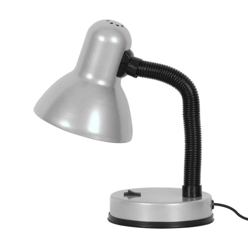 Lampa biurkowa Kaja Cariba srebrno-czarna 1 x E27 x 25W IP20 wym: 30 x 22 x 15 cm metal - 1 szt.