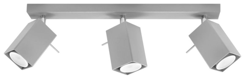 Spot sufitowy Sollux Lighting Merida szaro-chromowany 3 x GU10 x 40W IP20 wym: 45 x 45 cm - 1 szt.