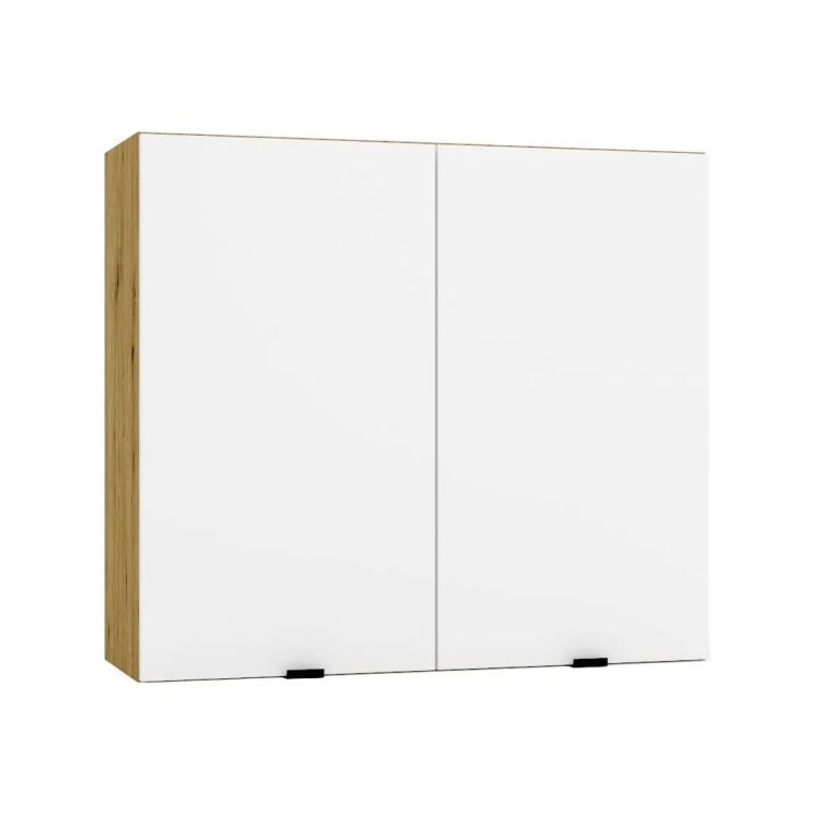 Szafka kuchenna wisząca Stolkar GIANNA W80 biała alaska/dąb artisan 1 szt