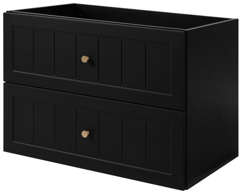 Szafka pod umywalkę Furnidea 80 cm z dwiema szufladami czarna GUSTO 1 szt.