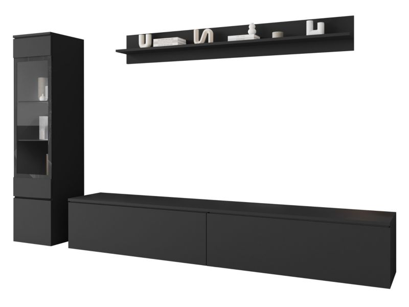 Meblościanka MIRJAN 24 Vera I czarny grafit 1 kpl.