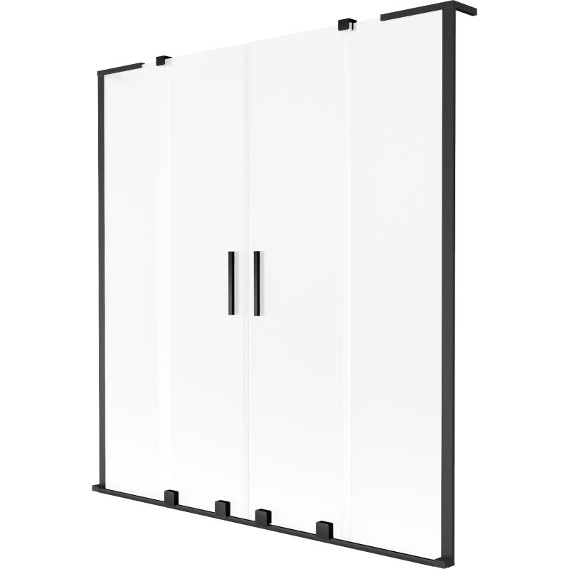 Parawan nawannowy 2-skrzydłowy Mexen Velar L czarny 150x150 cm 1 szt.