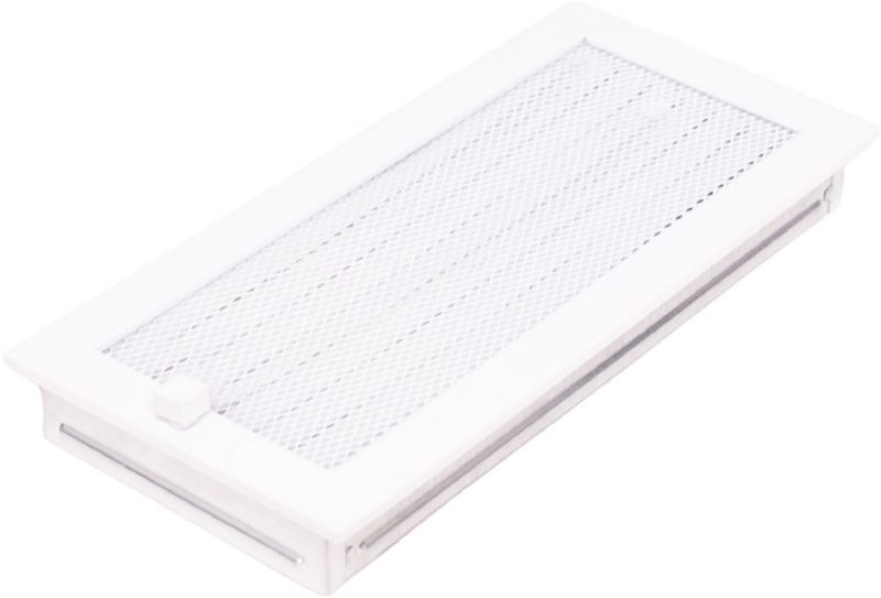 Kratka kominkowa biała z żaluzją 17 x 37 cm