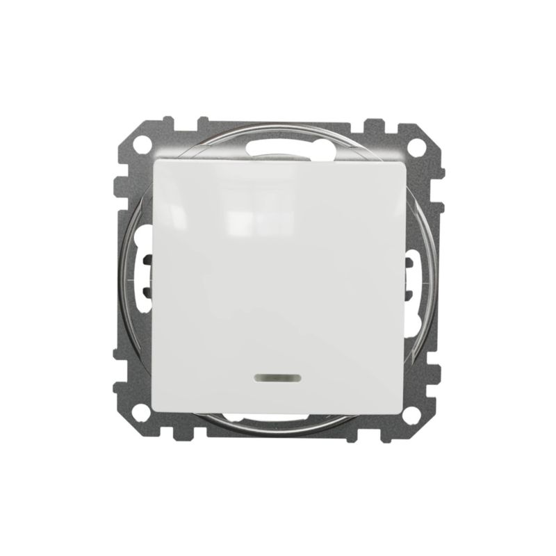 Łącznik pojedynczy Schneider Electric Sedna Design&Elements z podświetleniem biały