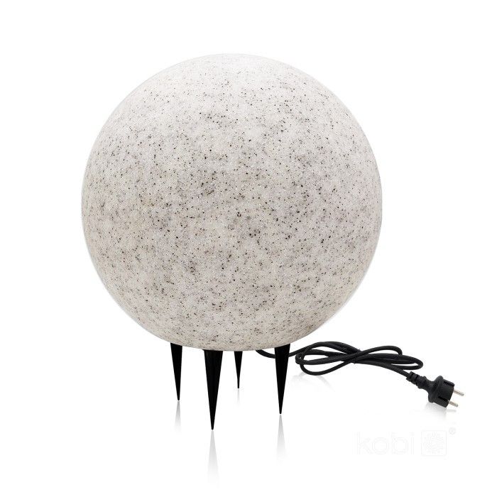Kula ogrodowa Kobi Garden Ball szara 1 x E27 x 40W IP65 wym: 25 x 28 x 28 cm - 1 szt.