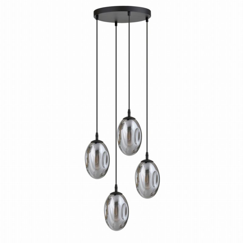 Lampa sufitowa Emibig Astral czarna-chromowana wym: 100 x 40 x 40 cm 4xE14 x 10W 1 szt.