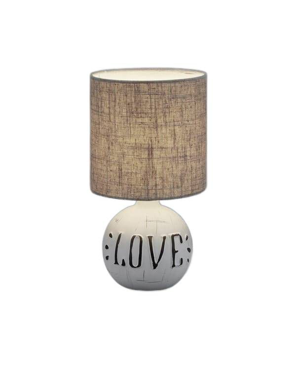 Lampa stołowa RL Esna szaro-brązowa 1 x E14 x 40W IP20 wym: 31 x 16.5 x 16.5 cm tkanina - 1 szt.