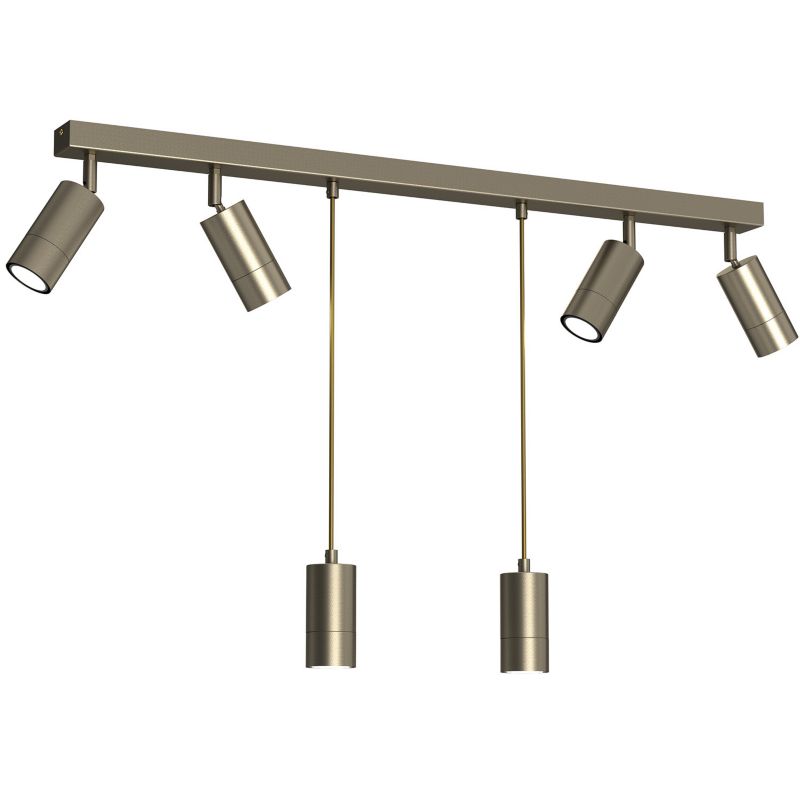 Lampa sufitowa Luminex Link tytanowy złoty Listwa z lampami 6 x GU10 x 8W wym: 110 x 90 x 6 cm - 1 szt.