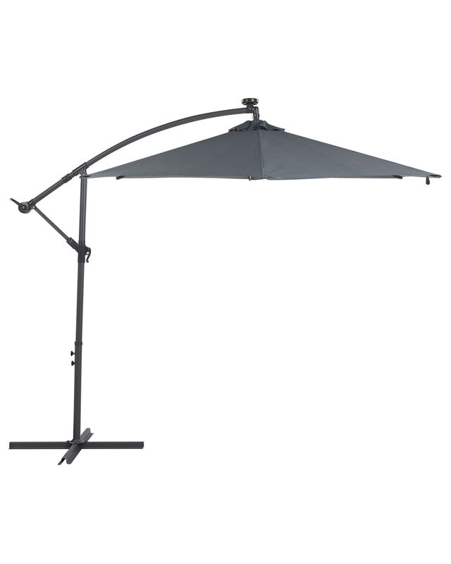 Parasol ogrodowy LED 285 cm szary Corval 1 szt.