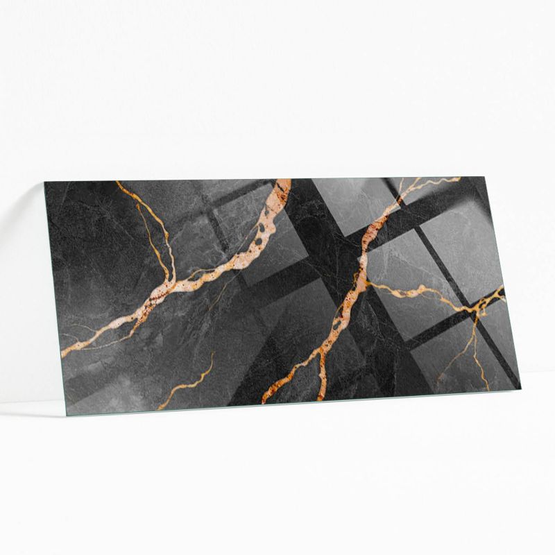 Blat Szklany z Nadrukiem Wallfluent 125x50 cm Marmurowe żyły w designie 1 szt.