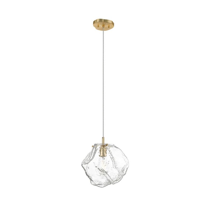 Lampa wisząca Zuma Line Rock złoto-transparentna wym: 152 x 30 x 26 cm 1xE27 x 40W 1 szt.