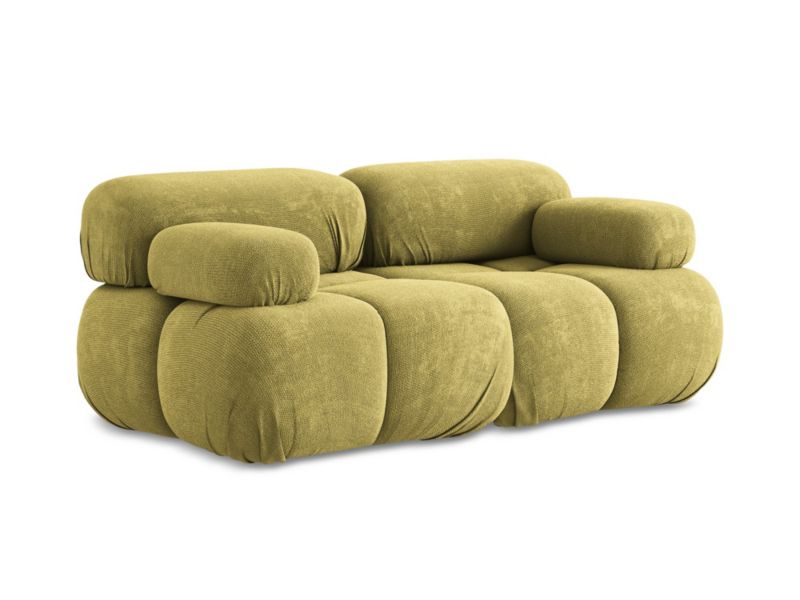 Modułowa sofa 2-osobowa LaMiaSofa SANREMO z tkaniny szenilowej 190x96 cm limonkowy 1 szt.