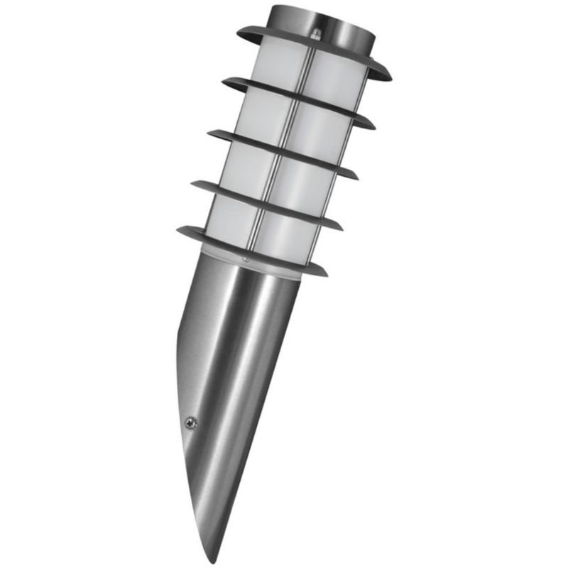 Kinkiet ścienny zewnętrzny Polux Serena srebrno-biały 1 x E27 x 10W IP44 wym: 40 x 12 x 12 cm - 1 szt.