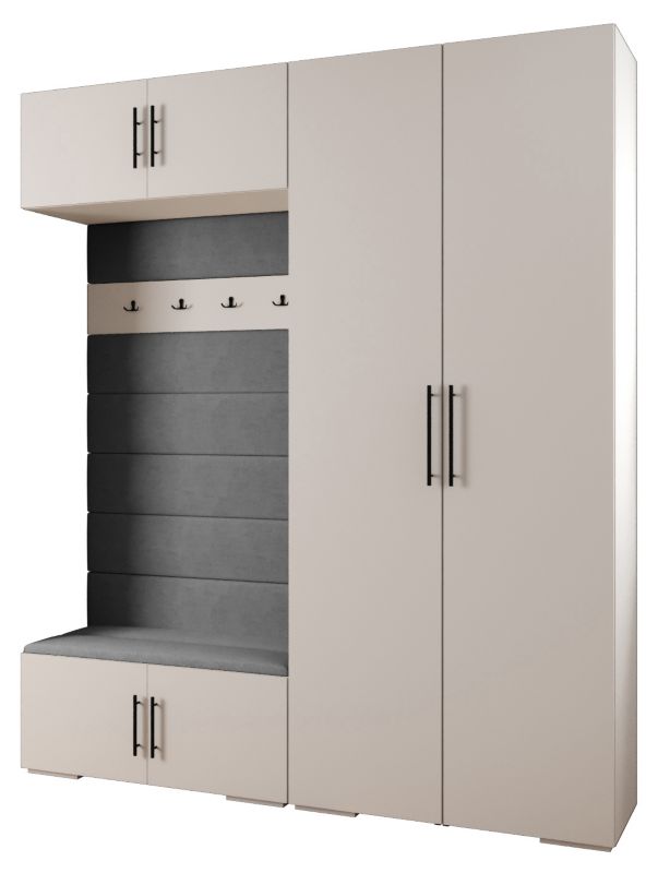 Garderoba do przedpokoju Abiks INOVA 3 Z18 biały+czarny+manila16 1 szt.