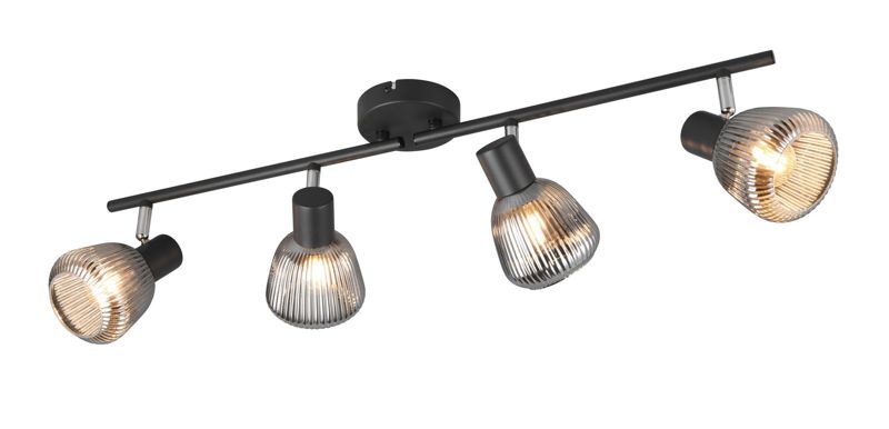 Lampa sufitowa wisząca Trio Tarifa czarna-chromowana wym: 20 x 70 x 13 cm 4xE14 x 1 szt.