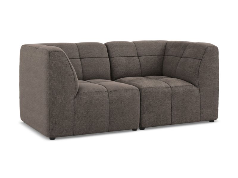 Modułowa sofa 2-osobowa LaMiaSofa GRADO z tkaniny bouclé 180x90 cm czekoladowy 1 szt.