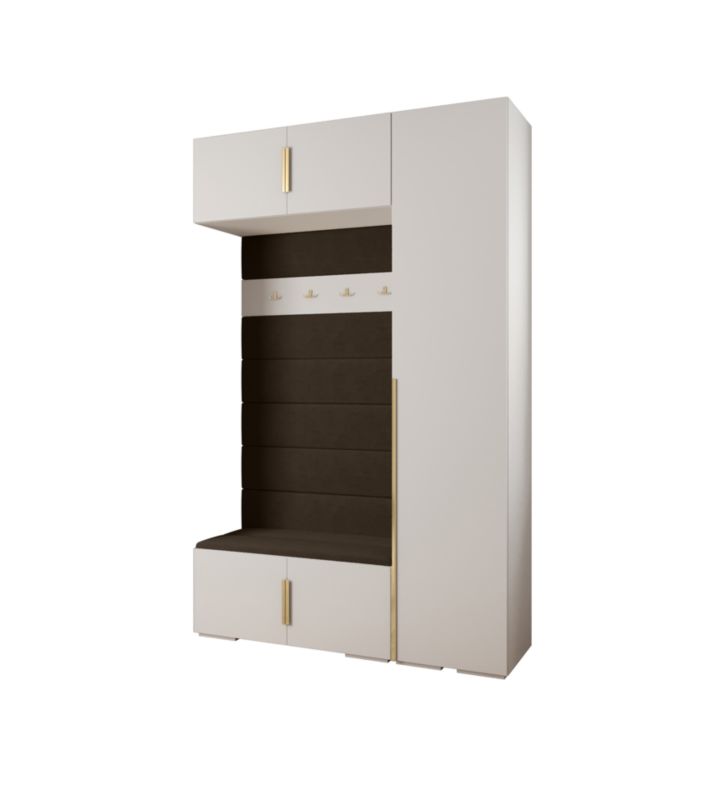 Garderoba do przedpokoju Abiks INOVA 1 Z19 biały+złoty+manila04 1szt.