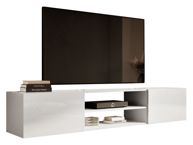 Szafka RTV MIRJAN 24 Slide 200 K biały/biały połysk 1 szt.