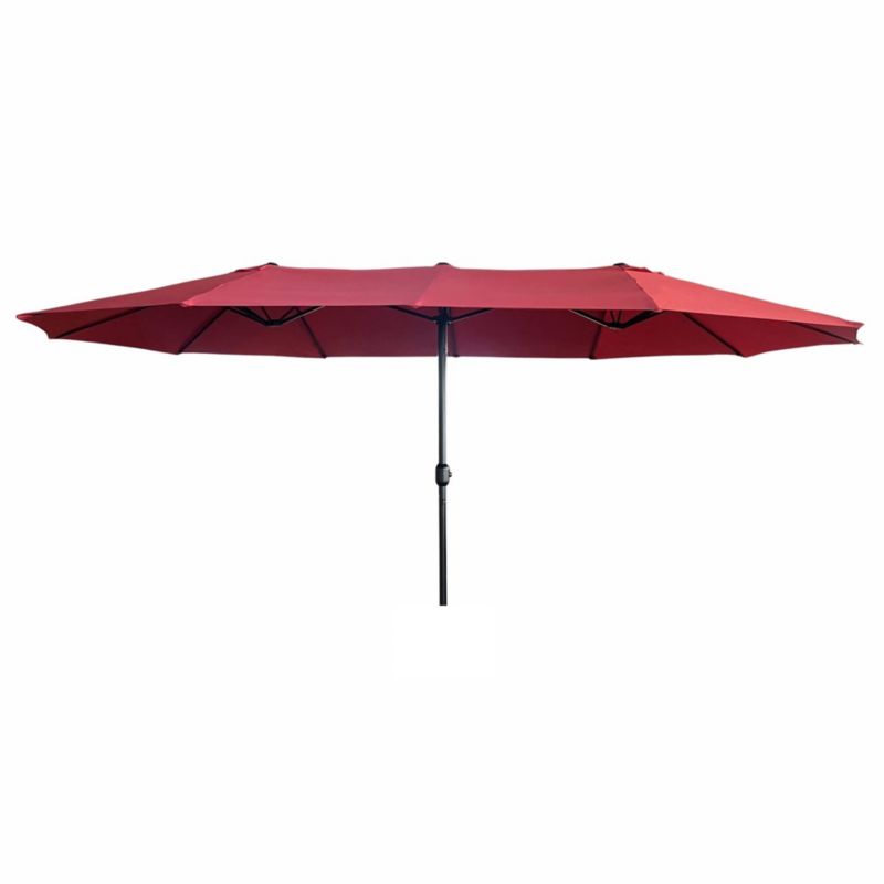 Podwójny parasol ogrodowy Tilia w kolorze czerwonym waga 12,3 kg wymiary 460x270x245 cm 1 szt.