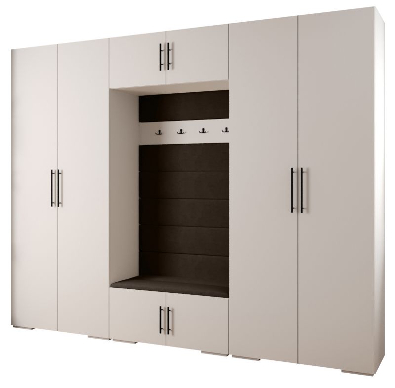 Garderoba do przedpokoju Abiks INOVA 3 Z9 biały+czarny+manila04 1 szt.