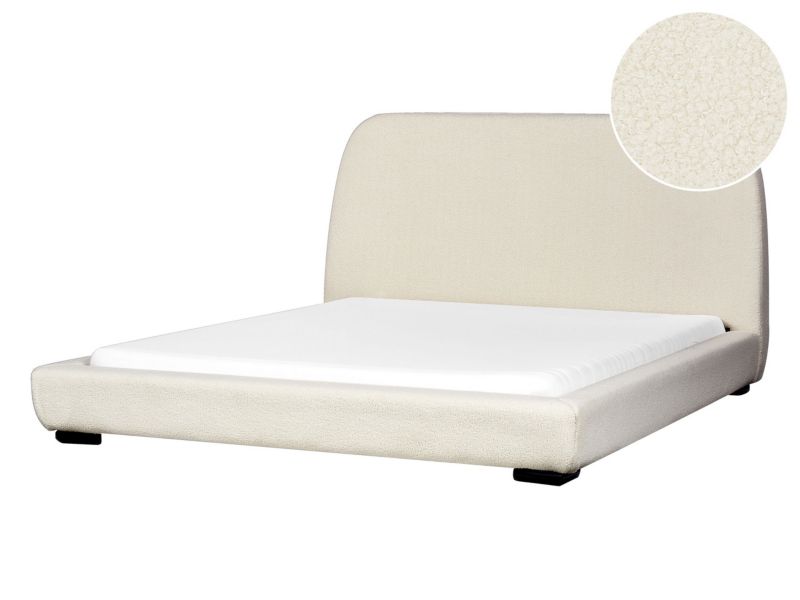 Łóżko wodne boucle 160 x 200 cm beżowe Roisel 1 szt.