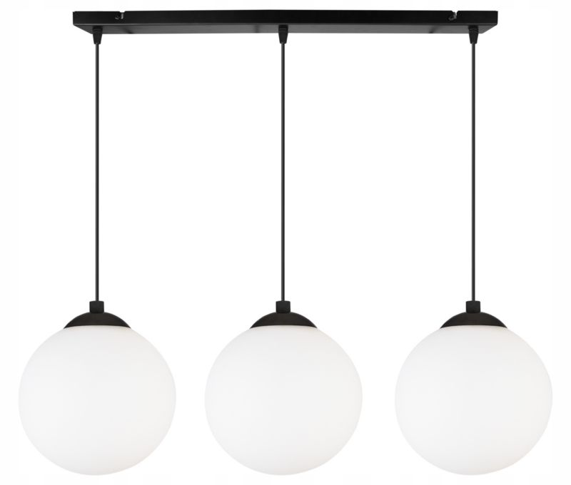 Lampa sufitowa wisząca Light Home LH Florence 3x E27 60W czarny/biały 15cm 1szt.