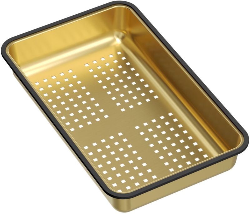 Wkładka ociekowa Quadron złota stalowa pvd, do zlewozmywaków marc i logan 1 szt.