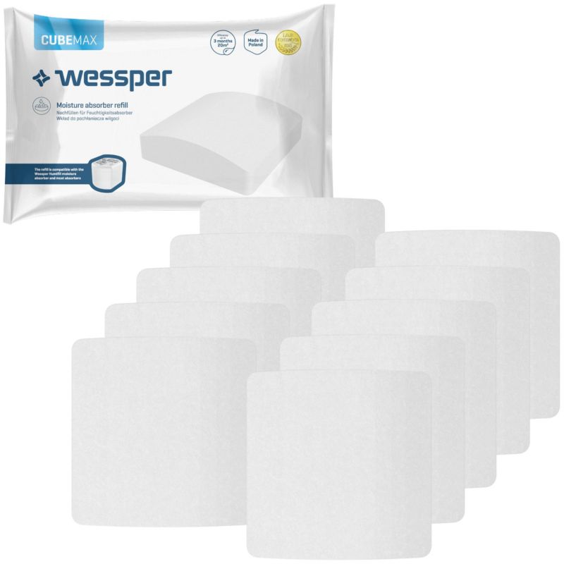 Tabletki do pochłaniacza wilgoci, Wessper, wkłady do osuszacza powietrza, 10szt