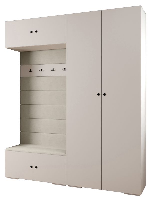 Garderoba do przedpokoju Abiks INOVA 2 Z18 biały+czarny+manila02 1 szt.