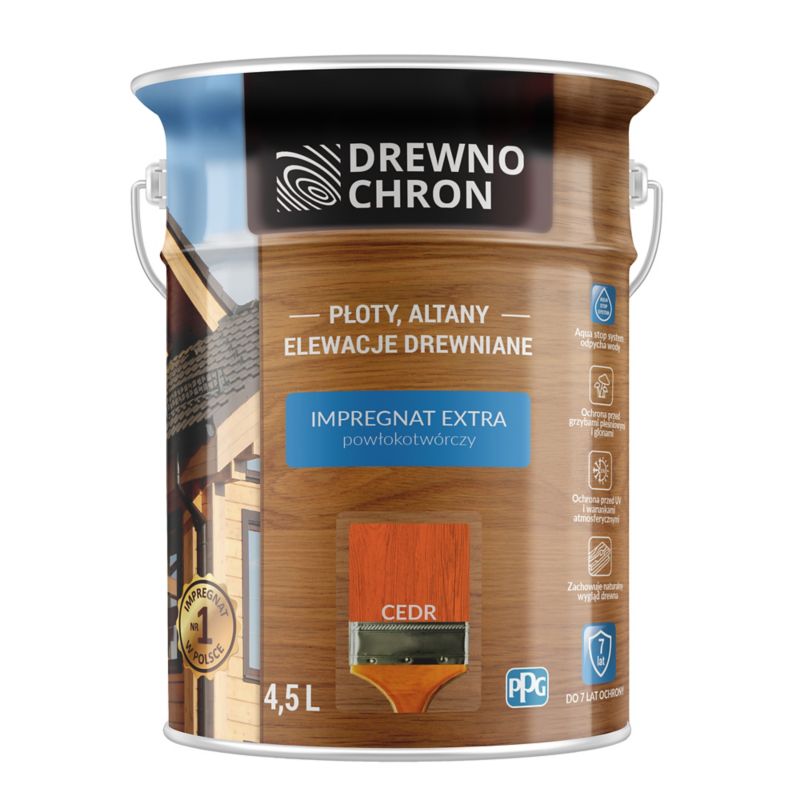Impregnat Drewnochron Extra Powłokotwórczy cedr 4,5 l