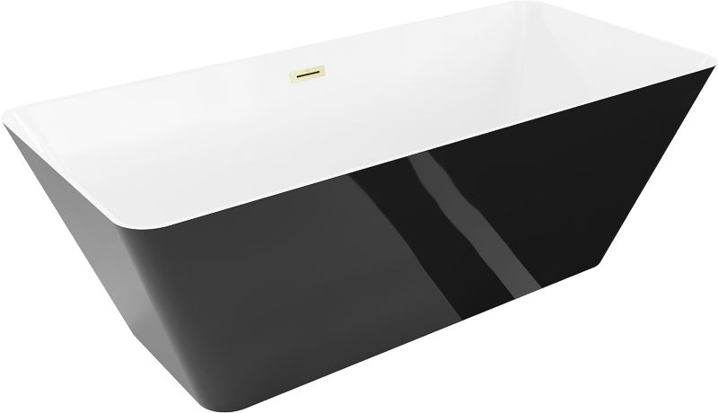 Wanna wolnostojąca Mexen Velo Slim biały/czarny 170x75 cm .- 52811707575-55 1 szt.