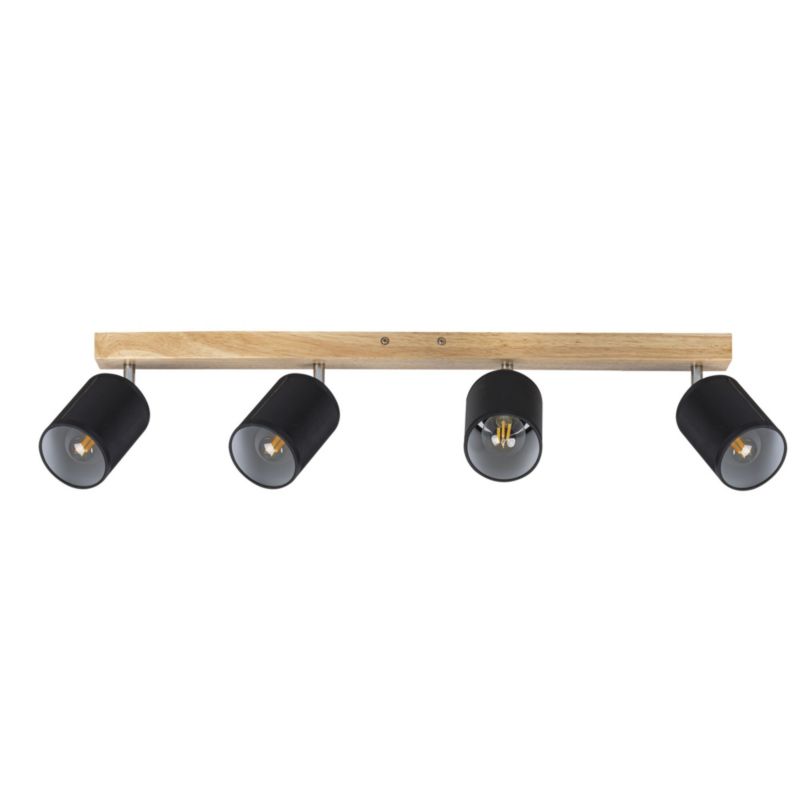 Lampa sufitowa LightLogic LL TALT EL-4I E14 66199 regulacja drewno 4x klosz tkanina 1 szt.