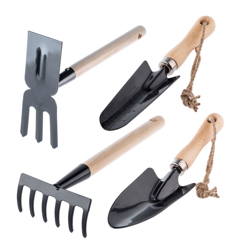 Zestaw Narzędzi Ogrodowych KADAX 4W1 Łopatka Motyczka Grabki Pazurki Do Gleby 1szt.