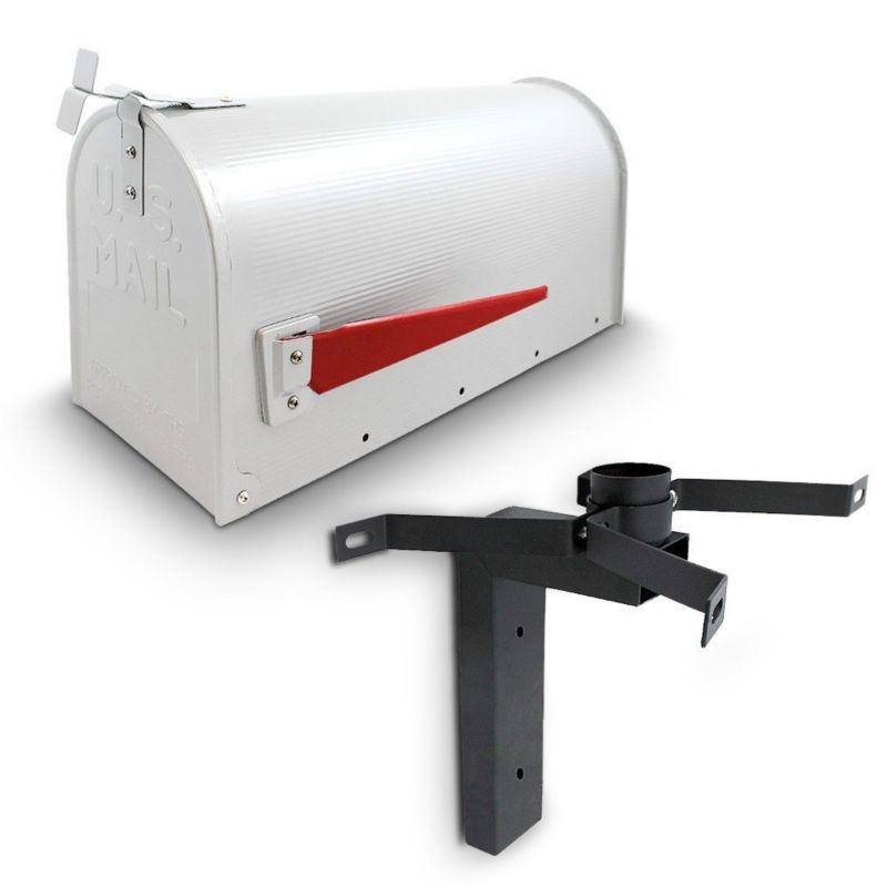 Skrzynka na listy Bituxx amerykańska z uchwytem (biały) 1szt.