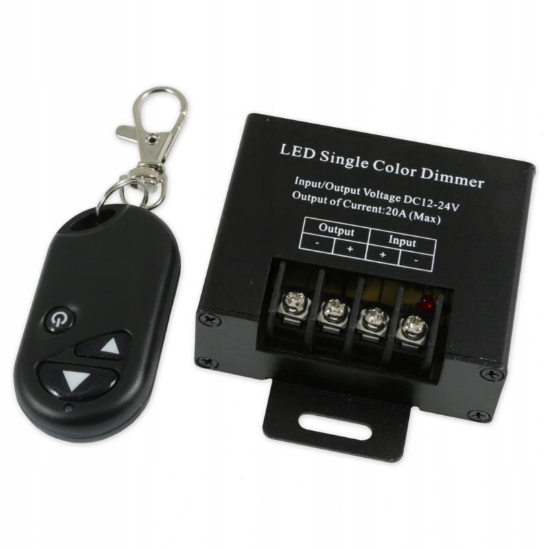 Ściemniacz LED MasterLED RF 12/24V 20A z pilotem 360W IP20 czarny 1 szt.