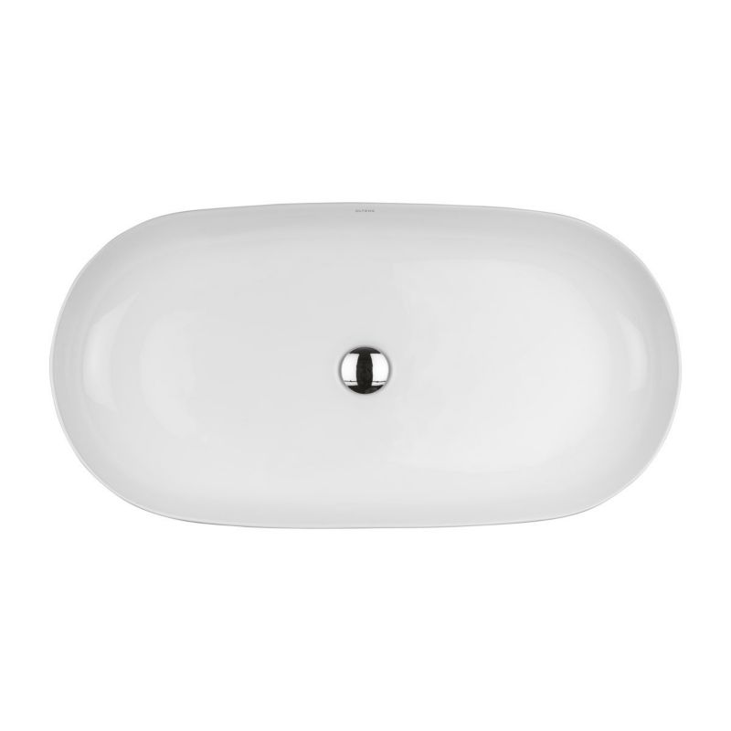 Umywalka Oltens Hamnes 80x40 cm owalna SmartClean PureWhite ceramika nablatowa 1 szt.