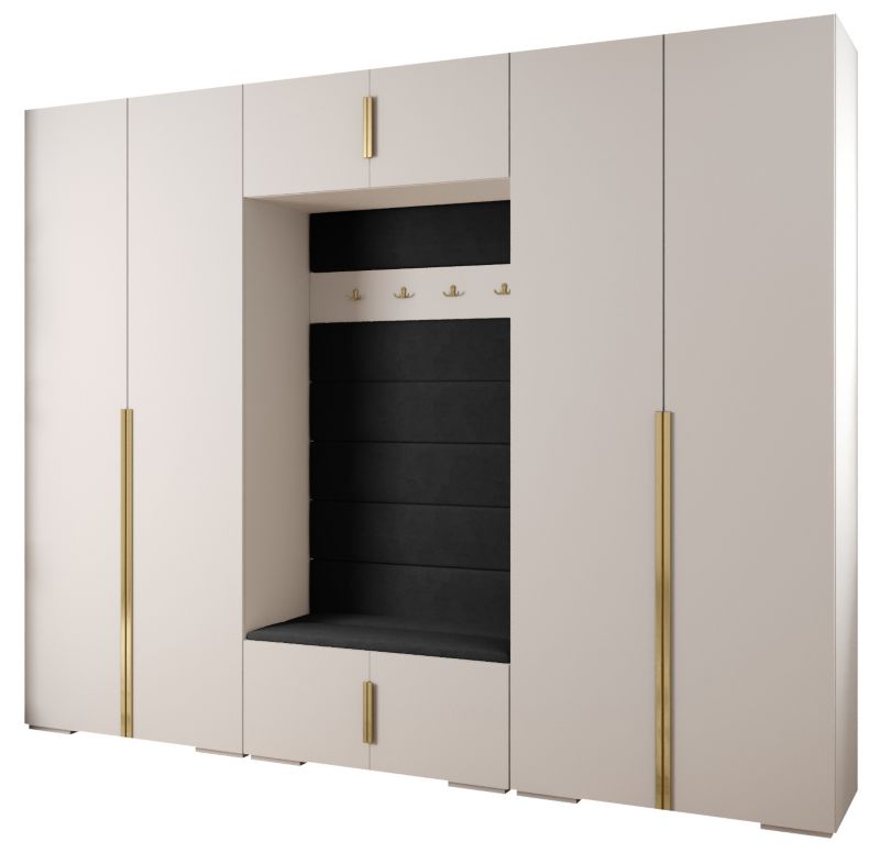 Garderoba do przedpokoju Abiks INOVA 1 Z9 biały+złoty+manila18 1szt.