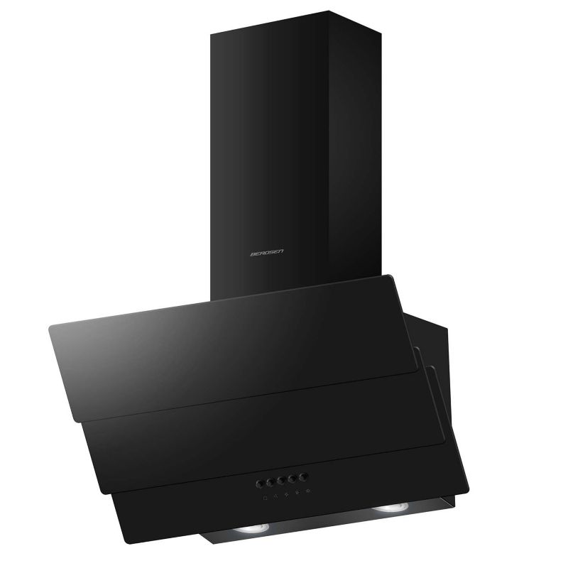 Okap kominowy kuchenny Berdsen 60cm czarny 1szt.