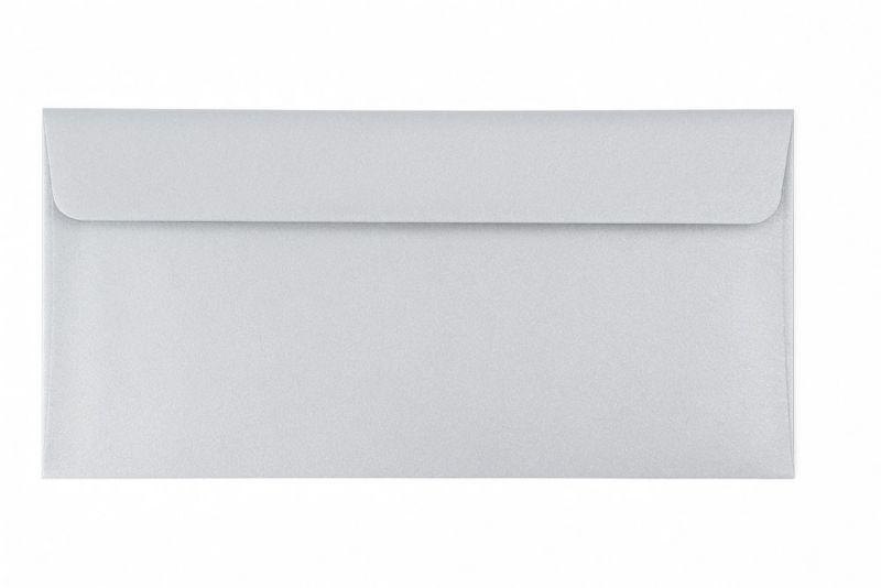 Koperty Ozdobne Neopak DL HK Perłowy Srebrny 120g Eleganckie Koperty 50 szt.