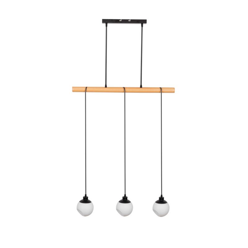 Lampa LightLogic LL COMT C-I 3xE14 66228 biały klosz drewno do jadalni do LED 1 szt.