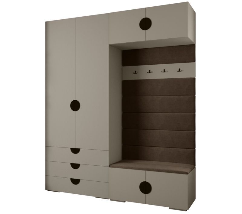 Garderoba do przedpokoju Abiks INOVA 4 Z12 kaszmir+czarny+manila04 1 szt.