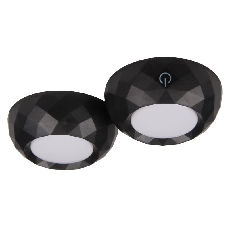 Lampa podszafkowa LED MasterLED 0,5W 4000K z funkcją ściemniania IP20 czarna zestaw 2 szt.