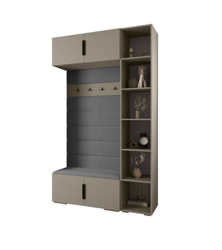 Garderoba do przedpokoju Abiks INOVA 1 Z20 kaszmir+czarny+manila16 1szt.